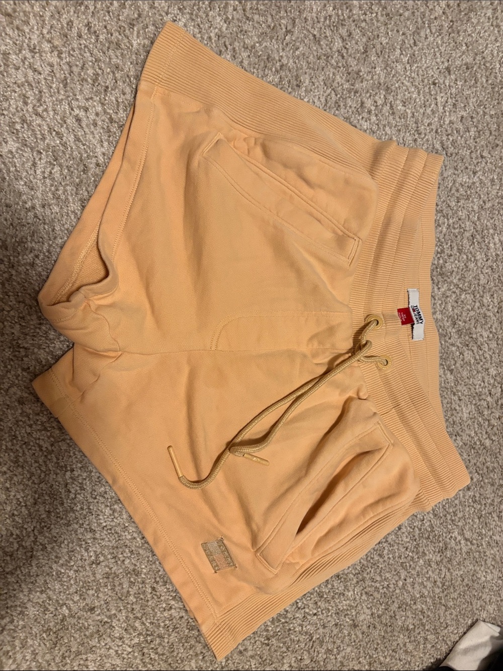 Tommy Hilfiger Women's Peach Drawstring Athletic Shorts